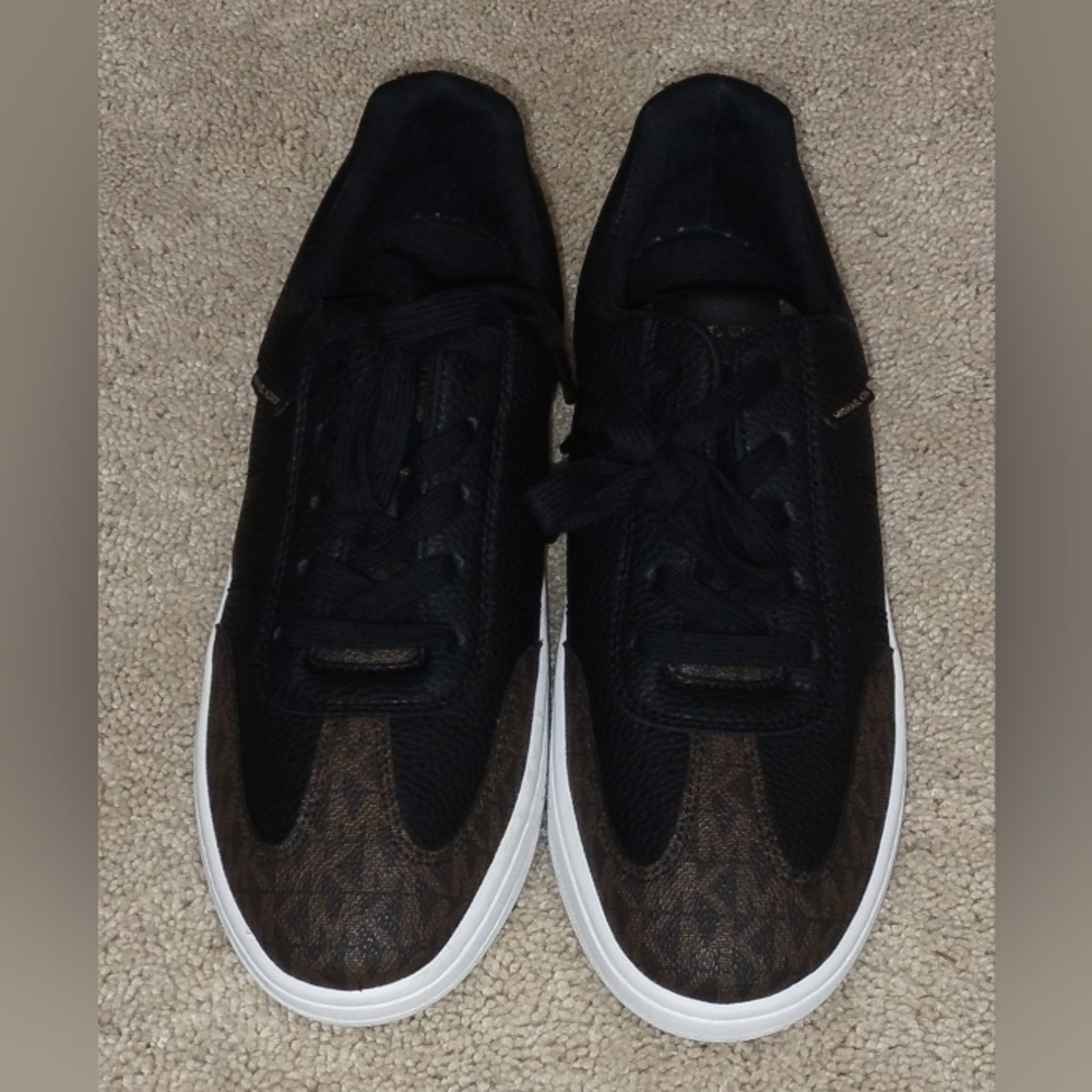 Michael Kors Kai Metallic Faux Leather Sneakers. 10M New With Box